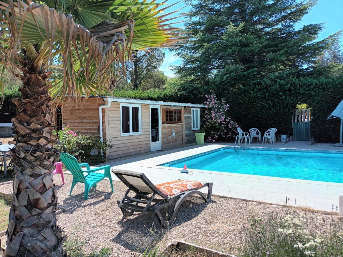 Chalet Banane Devant Piscine, A 6Km Du Festival De Piano De La Roque D'Antheron Rognes Kültér fotó